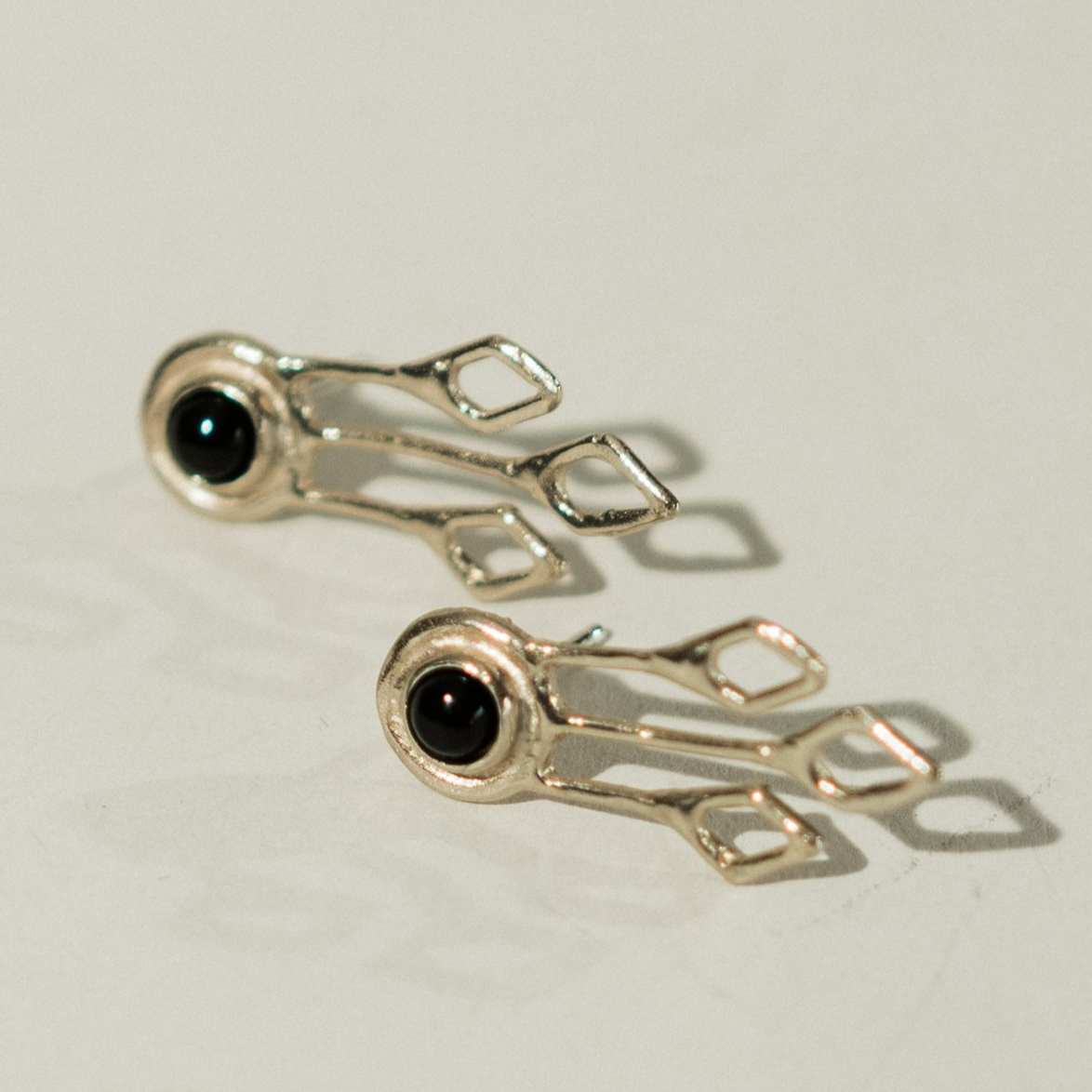 Black Onyx Vertigo Earrings